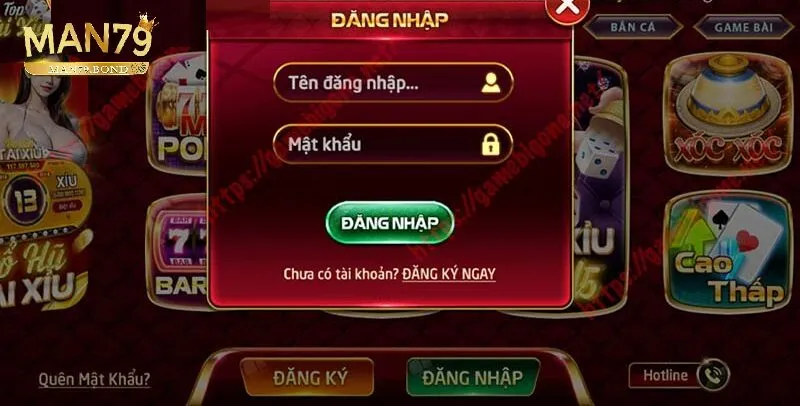 Chi tiết các bước để đăng nhập vào MAN79